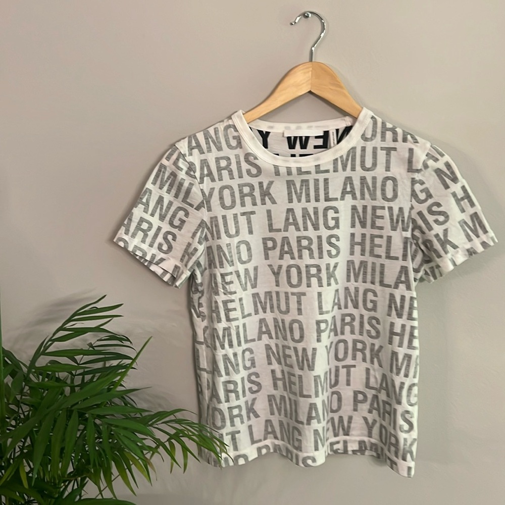 Helmut Lang Global City Name Short Sleeve T-Shirt extra Small